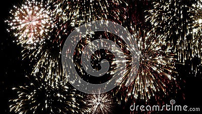 Fogos-de-artifício animados dando laços coloridos no fundo preto Animação do laço da celebração para eventos festivos tal Natal ilustração royalty free Fogos-de-artifício animados dando laços coloridos no fundo preto Animação do laço da celebração para eventos festivos tal Natal ilustração royalty free