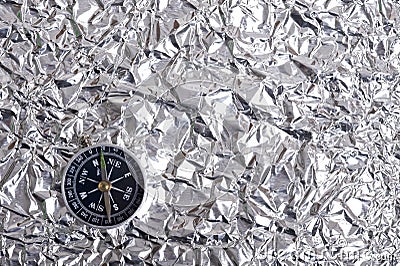 Foil and compas Stock Photo