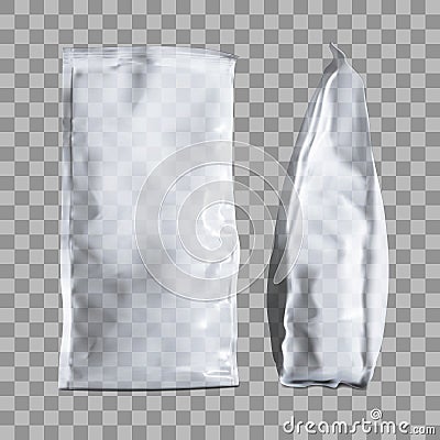 Foil Paper Folded Package For Coffee, Sugar, Pepper, Spices, Flour Stock Photo