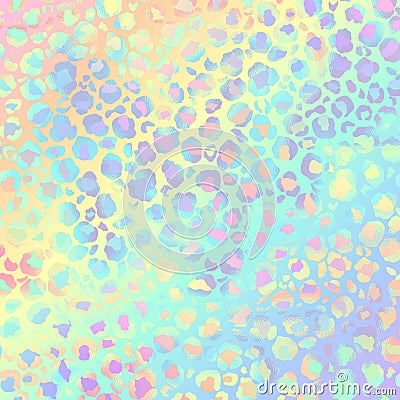 Holographic Leopard Print on Gradient Background Stock Photo