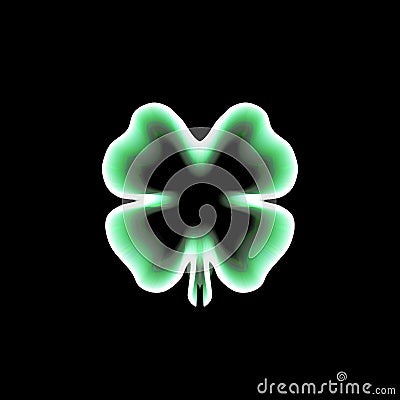 Glowing shamrock Stock Photo