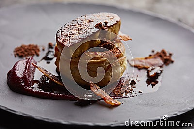 Fois gras on a patry tartlet Stock Photo