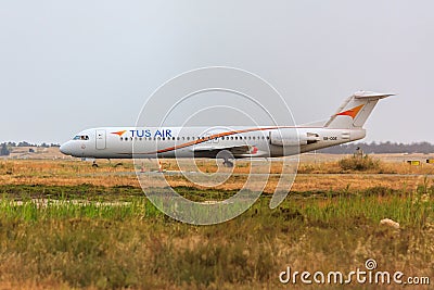 Tus Air Fokker 100 Editorial Stock Photo