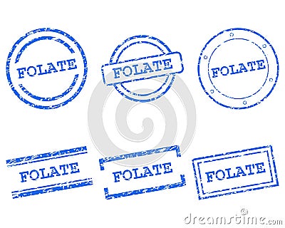 Folate stamps Vector Illustration