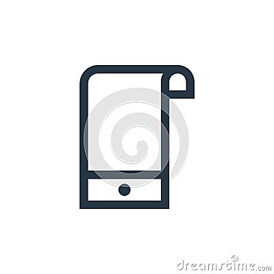 foldable phone icon vector from futuristic technology concept. Thin line illustration of foldable phone editable stroke. foldable Vector Illustration