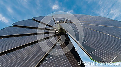 Foldable solar collector Editorial Stock Photo
