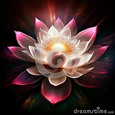 folde lotus floating in water concept of oriental GENERATIVE AI, GENERATIVE, AI Stock Photo