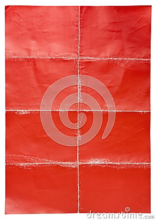 Folded empty paper poster Stock Photo