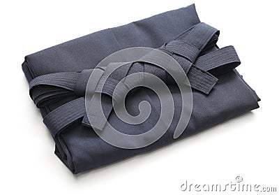 Folded hakama, japanese martial arts uniform Stock Photo