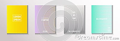 Folded Minimal Cover Vector Set. Cool Technology Wallpaper. Pattern Vector Illustration