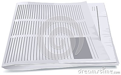 Folded newspaper tabloid Vector Illustration