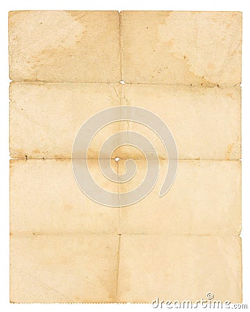 Folded old paper Stock Photo