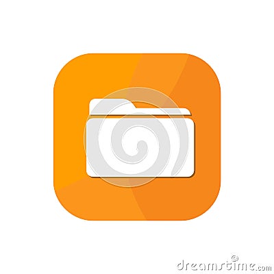 Folder App Icon Vector Illustration