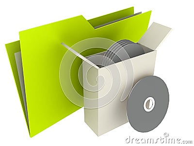 Folder Back-Up Stock Photo