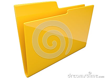 Folder. Directory. File 3D isolated Stock Photo