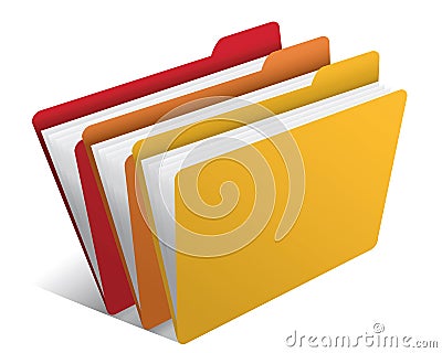 Folder with documents Vector Illustration