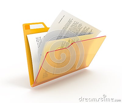 Folder with a documents. Stock Photo