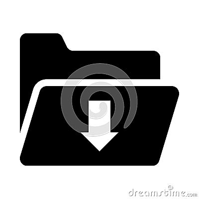 Folder download icon Vector Illustration