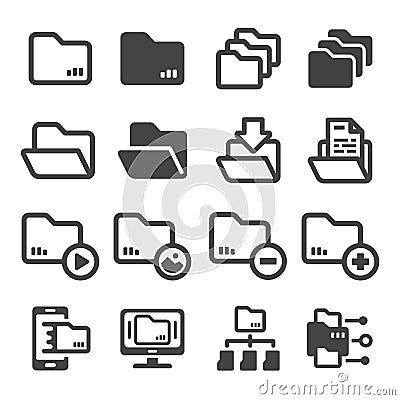 file icon set Vector Illustration