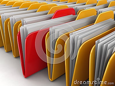 Folder and files Stock Photo