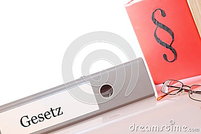 Folder and glases Stock Photo