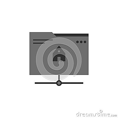 Folder, home, site . Element of web development. Vector icon. Development icon Stock Photo
