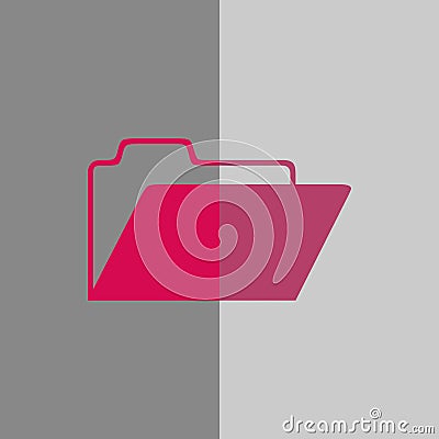 Folder icon stock vector illustration flat design Vector Illustration