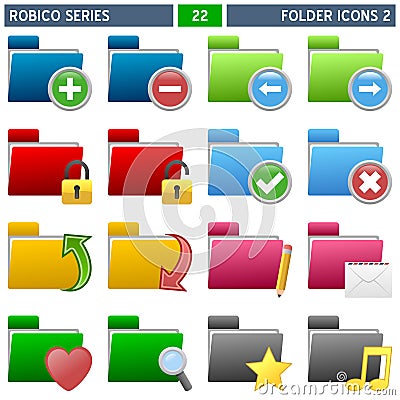 Folder Icons [2] - Robico Series Vector Illustration