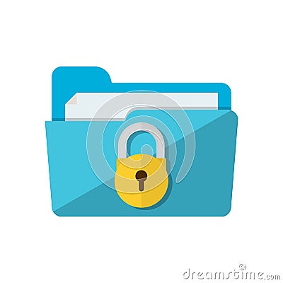 Folder lock icon Vector Illustration