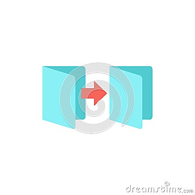 Folder outline icon. Vector Illustration