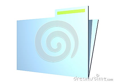 Folder Plain and Simple Clip Art Isolated Stock Photo