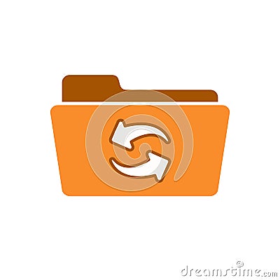 Folder refresh reload renew sync synchronize update icon Vector Illustration
