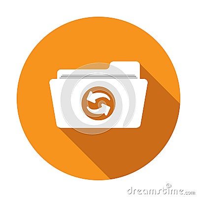 Folder refresh reload renew sync synchronize update icon. Vector icon Stock Photo