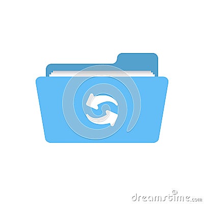 Folder refresh reload renew sync synchronize update icon Vector Illustration