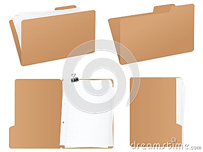 Folder set Vector Illustration