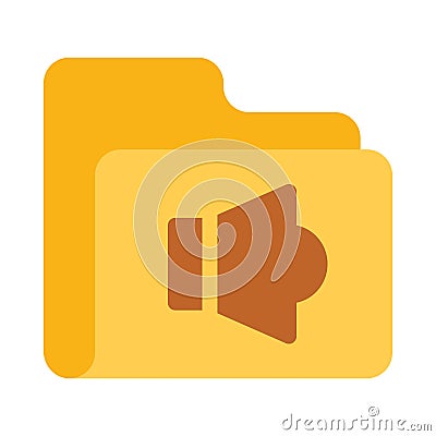 Folder speaker color VECTOR icon Stock Photo