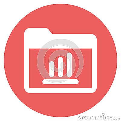 Folder statistics Isolated Vector icon which can easily modify or edit Vector Illustration