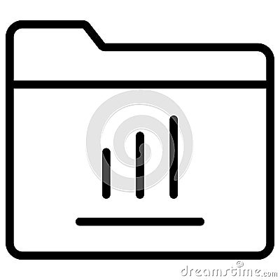 Folder statistics Isolated Vector icon which can easily modify or edit Vector Illustration