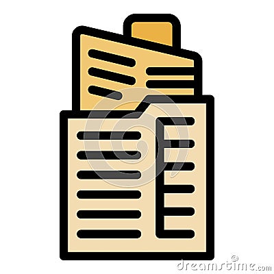 Folder storing building representing modern data storage Vector Illustration