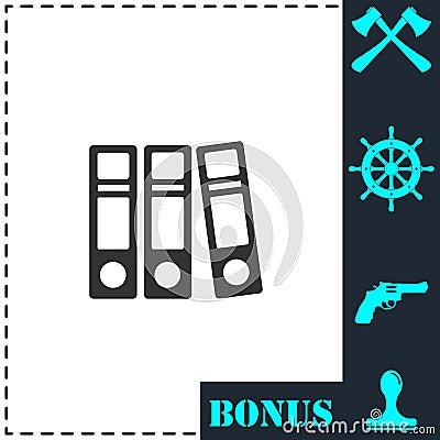 Folders icon flat Stock Photo