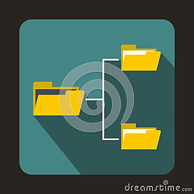 Folders structure icon in flat style Vector Illustration