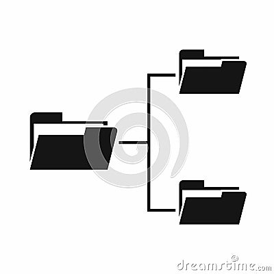 Folders structure icon, simple style Stock Photo