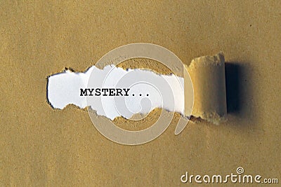 mystery word on paper Stock Photo