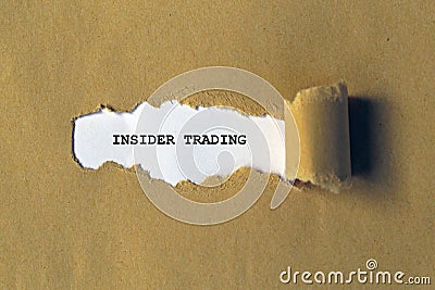 insider trading on paper Stock Photo