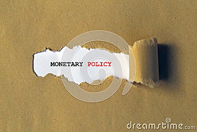 monetary policy on paper Stock Photo