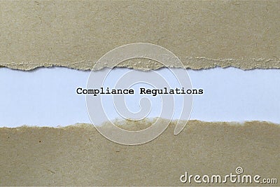 compliance regulations on white paper Stock Photo