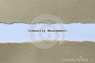 community management on white paper Stock Photo
