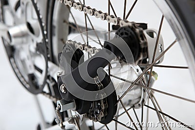 Folding bicycle Stock Photo