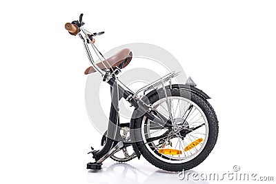 Folding bike isolated on a white background Stock Photo