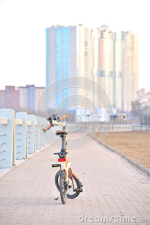 Folding bike Strida. Editorial Stock Photo